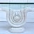 Here is a wonderful Postmodern piece that features a textural, plaster base with a thick glass top. The shape of the base...