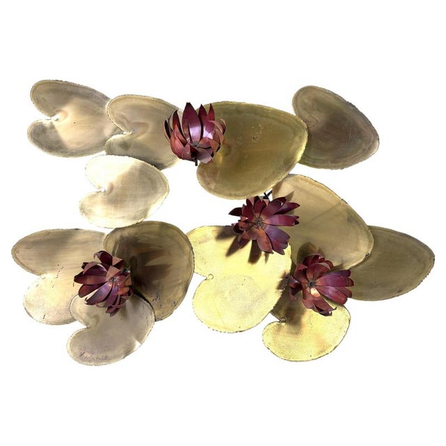 Floral Wall Sculpture by Daniel Dhaeseleer, 1970s For Sale - Image 10 of 10