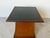 Mid-Century Modern Vintage Geometric Wood Side Table / Plant Stand With Black Granite Stone Top For Sale - Image 3 of 12