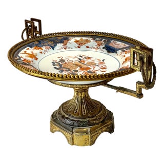 18th Century Japanese Imari Plate With French Bronze Mounts For Sale