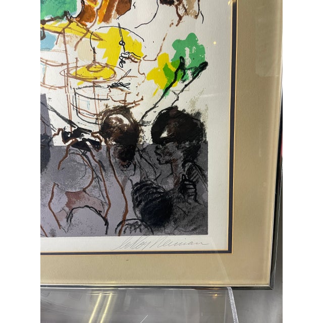 White Leroy Neiman “Harlem Streets” Hand Signed & Numbered Serigraph 26/100 For Sale - Image 8 of 9