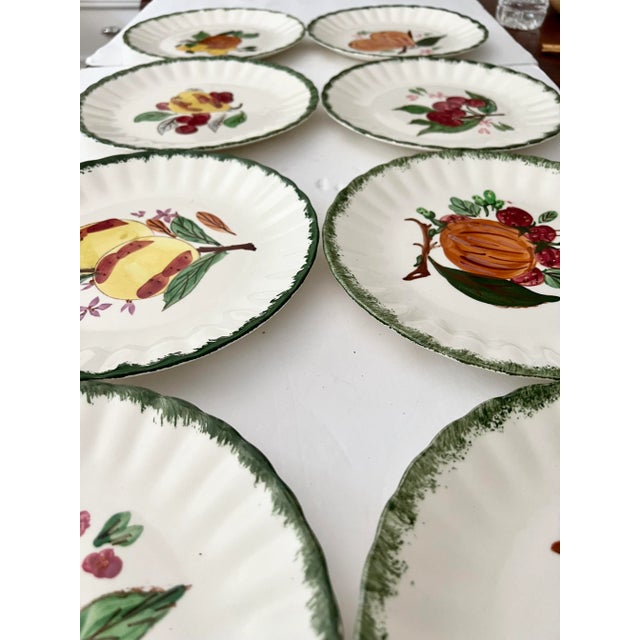 Vintage Blue Ridge Fruit Patterned Dishes - Set of 8 For Sale - Image 4 of 12