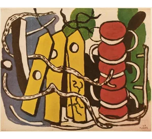 1948 After Fernand Leger "The Yellow Labels", First Edition Parisian Offset Lithograph