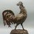 A late 19th century bronze sculpture of a strutting rooster by alfred barye (1839-1882) set over original bronze base and...