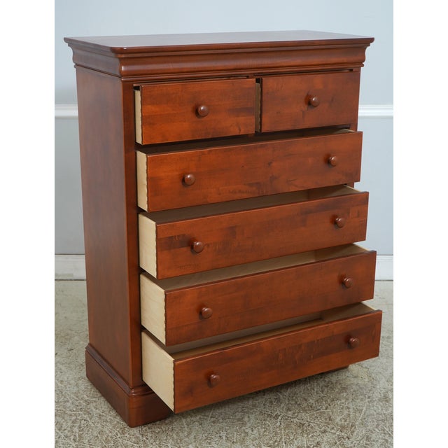 Traditional Stanley Young America Cherry 6 Drawer Chest For Sale - Image 3 of 16