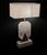 Italian Carrara Statuario White Marble and Brass Table Lamp For Sale - Image 17 of 18