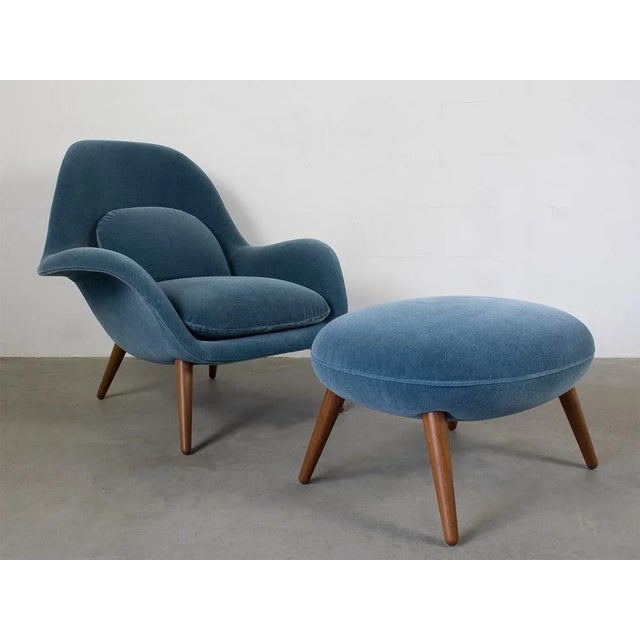 Set of Swoon Lounge Chair and Ottoman by Space Copenhagen for Fredericia, 2021 For Sale - Image 14 of 14
