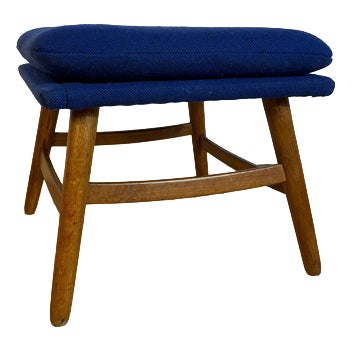 Mid-Century Modern Danish Pouf with Cushion, 1960 For Sale