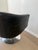 Mid-Century Modern Cb2 Cupa Black Leather Swivel Chair – Great Condition For Sale - Image 3 of 5