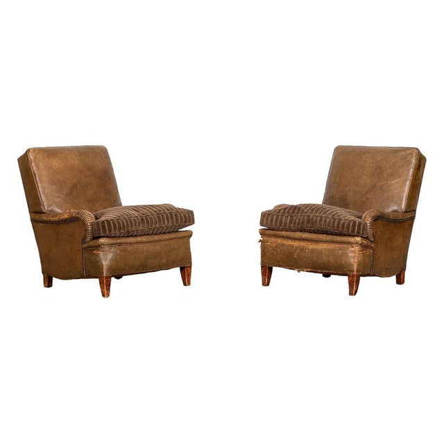 20th Century English Sprung Leather Armchairs, 1920, Set of 2 For Sale - Image 11 of 11