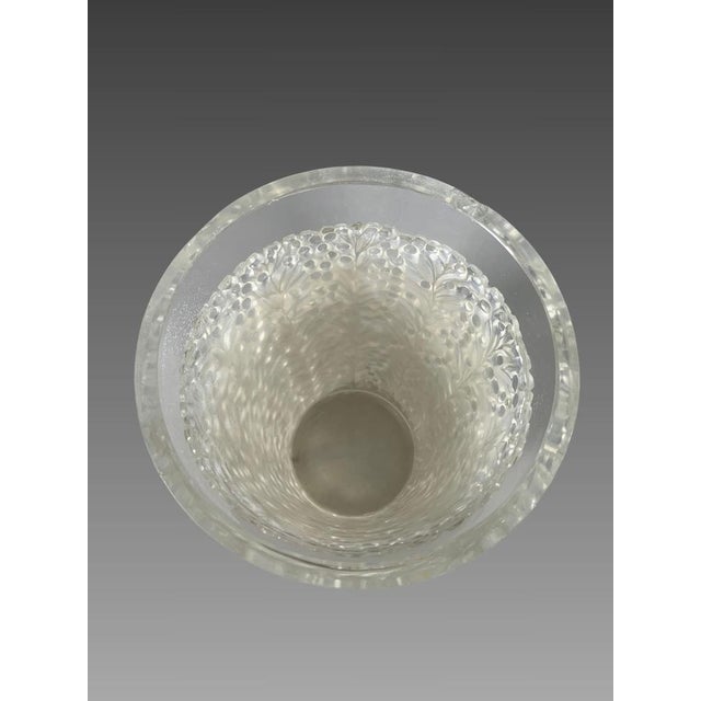 Glass Vintage Art Deco St. Tropez Vase by René Lalique for Lalique, 1937 For Sale - Image 7 of 8