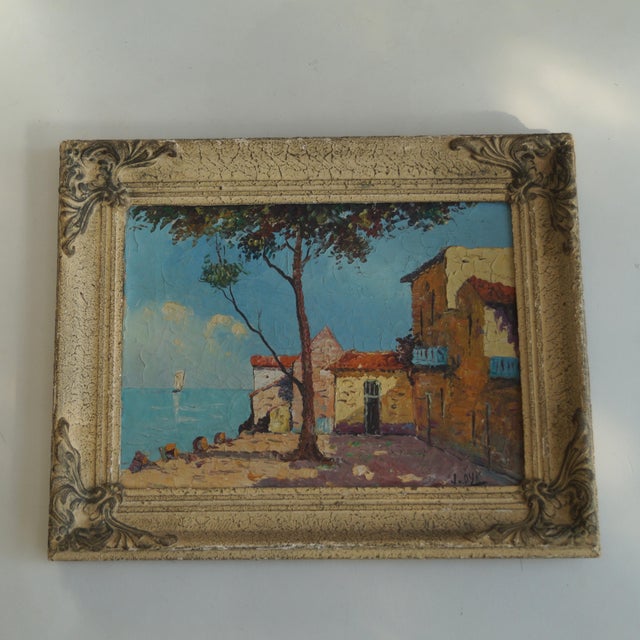 Jos Van Dijk, Southern European Street Scene, 1920s, Oil Painting on Canvas For Sale - Image 9 of 13