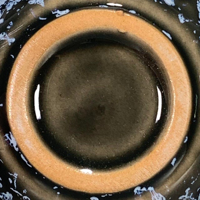 Late 20th Century Chinese Jun Ware Style Flambe Glaze Porcelain Tea Cup With Handles For Sale - Image 9 of 9