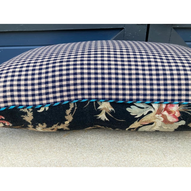 French Antique French Fabric Pillow For Sale - Image 3 of 6