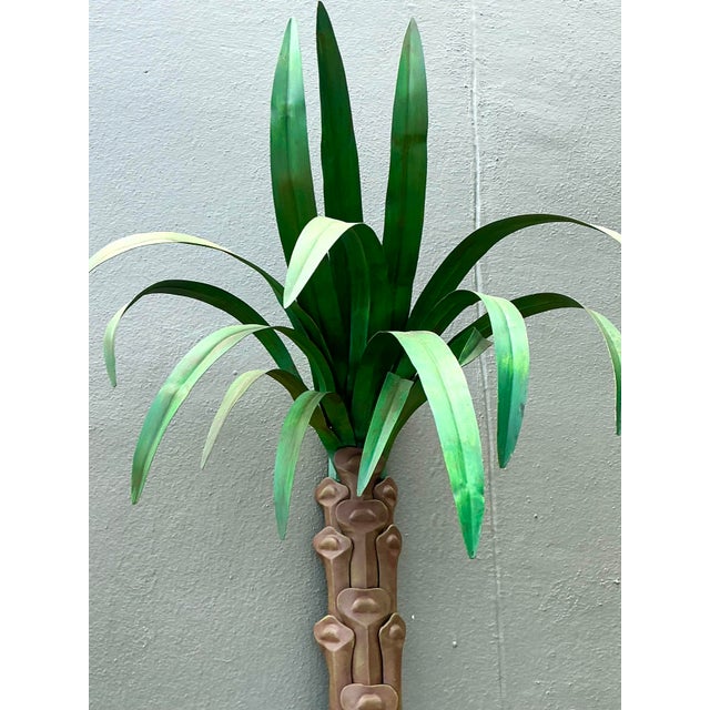 Vintage Monumental Punch Cut Palm Trees - A Pair For Sale - Image 12 of 12