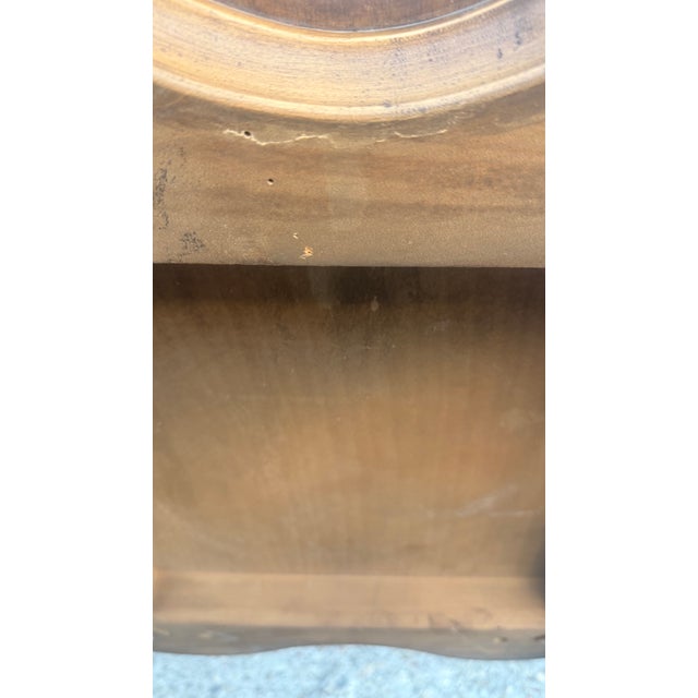 Attributed Mastercraft Neoclassical Burl Wood & Brass Accent Side Table For Sale - Image 9 of 15