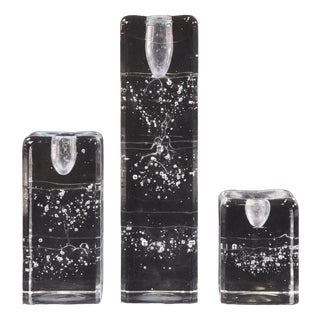 Arkipelago Glass Candlesticks by Timo Sarpaneva for Iittala, 1960s, Set of 3 For Sale