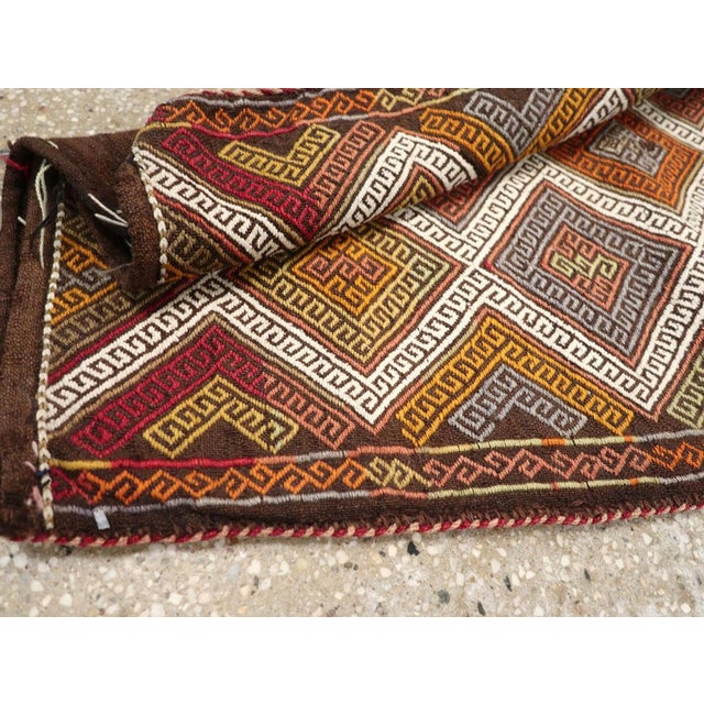 Antique Turkish Flatweave Kilim Pair of Pillowcases For Sale - Image 15 of 16