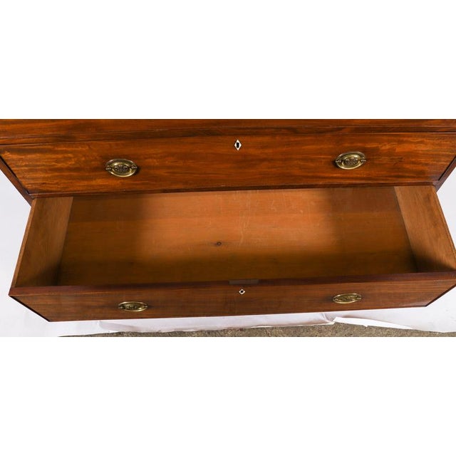 Antique George III Inlaid Flame Mahogany Secretaire Bookcase, 1815 For Sale - Image 18 of 18