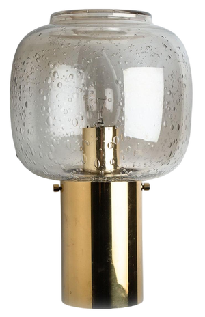 Brass and Glass Wall Light in style of Hans Agne Jakobsson, 1960s