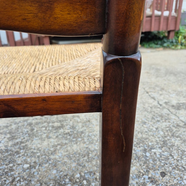 2019 Theodore Alexander Castle Bromwich Ladderback Rush Seat Dining Side Chairs, Set of 6 For Sale - Image 10 of 15