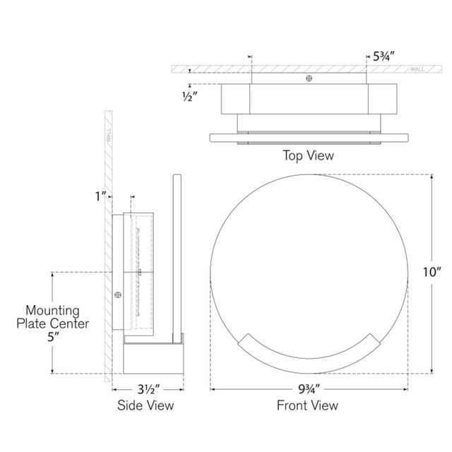 Kelly Wearstler for Visual Comfort Signature Melange 10" Sconce in Polished Nickel with Alabaster For Sale In Houston - Image 6 of 7