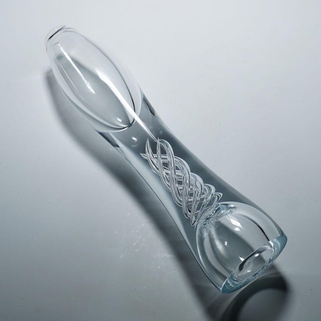 Glass Vintage Art Glass Vase 'Twist' by Kari Alakoski for Iittala For Sale - Image 7 of 9
