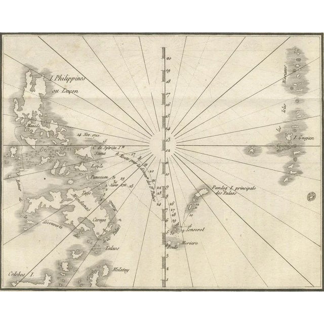 Paper Antique French Map of the Philippines and Palau Islands, 1790 For Sale - Image 7 of 10