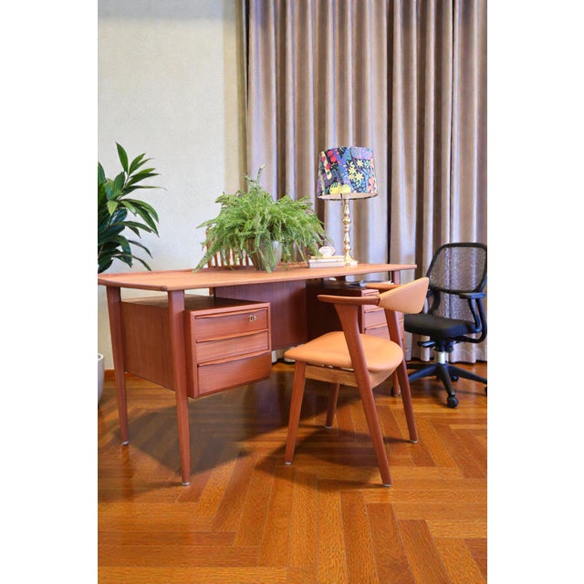 Armchair in Teak and Leather by Erik Kirkegaard for Høng Stolefabrik, 1960s For Sale - Image 14 of 15