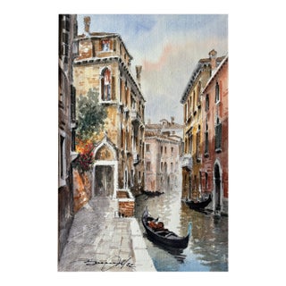 Venetian Watercolor Painting For Sale