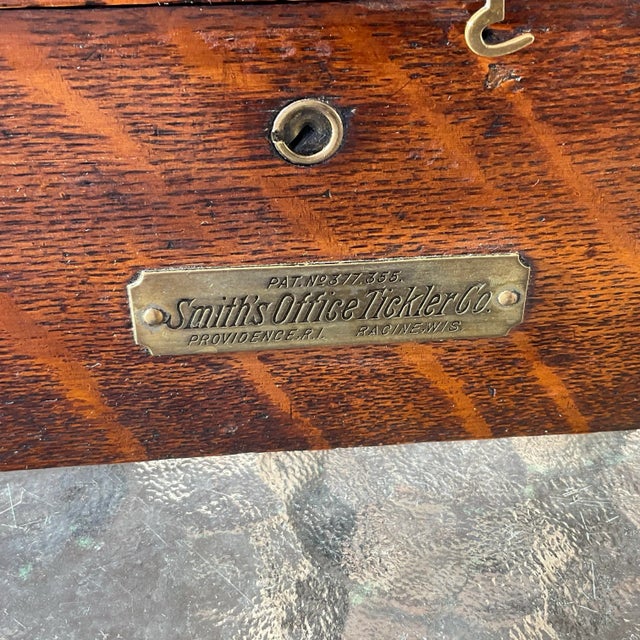 Early 20th Century Early 20th Century Wood Box -Smiths Office Company Letter Box For Sale - Image 5 of 10