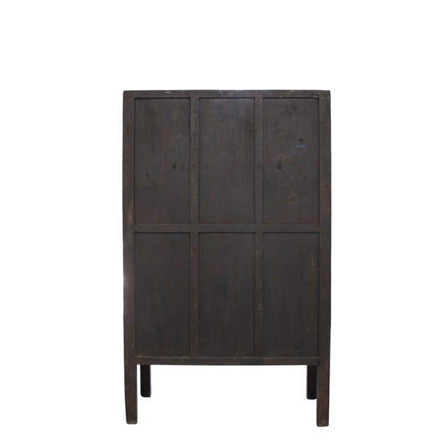 Large 87" Tall Antique Chinese Cabinet W 2 Shelves For Sale - Image 9 of 10