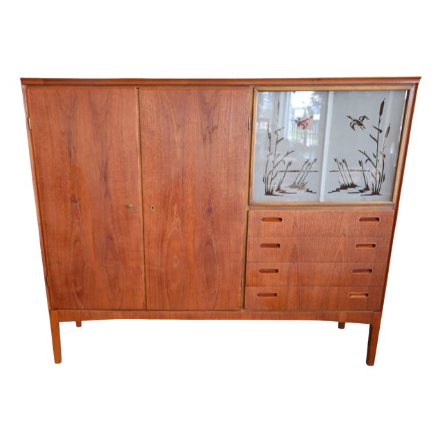 Danish Teak Bar Cabinet, 1960s For Sale