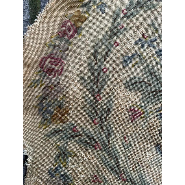 Textile French Needlepoint Chair Cover Tapestry from Bobyrug, 1890s For Sale - Image 7 of 13