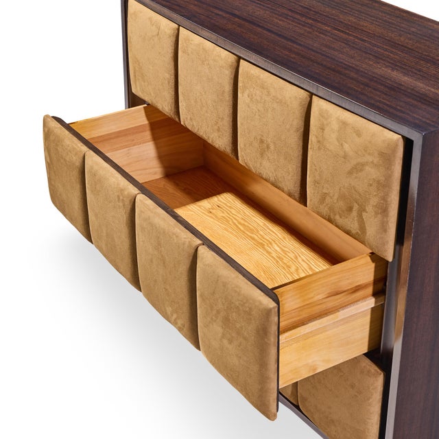 Gilbert Rohde for Herman Miller Model 4140 Mid Century Upholstered Chest Dresser - Pair For Sale - Image 9 of 11