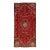 1960s Vintage Persian Shiraz Handmade Red Medallion Wool Rug For Sale