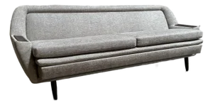 Restored Vintage Swedish Modern "Gondola" Sleeper Sofa by Bröderna Andersson