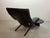 Mid-Century Italian Kilkis Lounge Chair with Ottoman and Integrated Small Side Table in Black Leather by Ammaniti & Vitello for Brunati, Italy, 1960s For Sale - Image 6 of 17