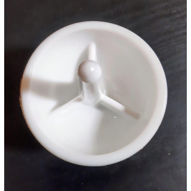 Fenton Milk Glass Owl Decision Maker Fortune Spinner Ring Holder. For Sale - Image 12 of 12