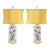 20th Century Hand-Painted Italian Porcelain Table Lamps With Gilt Wood Base For Sale