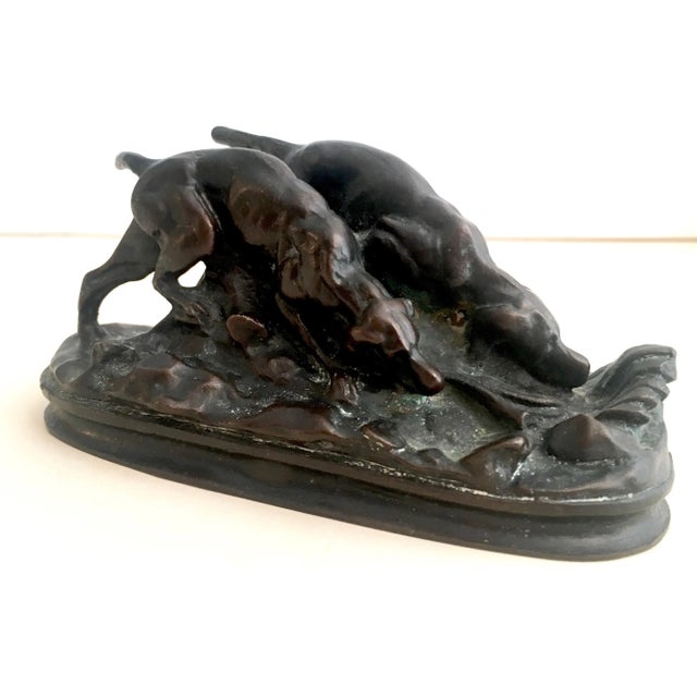 Mid 20th Century Sculpture of Hunting Dogs Figurine For Sale - Image 4 of 5