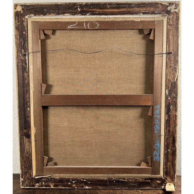 Ruby Red Antique Michael Dahl Oil Portrait Painting English Woman 17th Century, Framed For Sale - Image 8 of 8