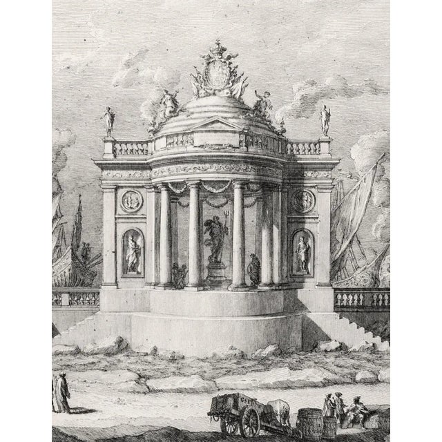 Giuseppe Vasi, Il tempio di Nettuno, Etching, 1760 For Sale - Image 4 of 6