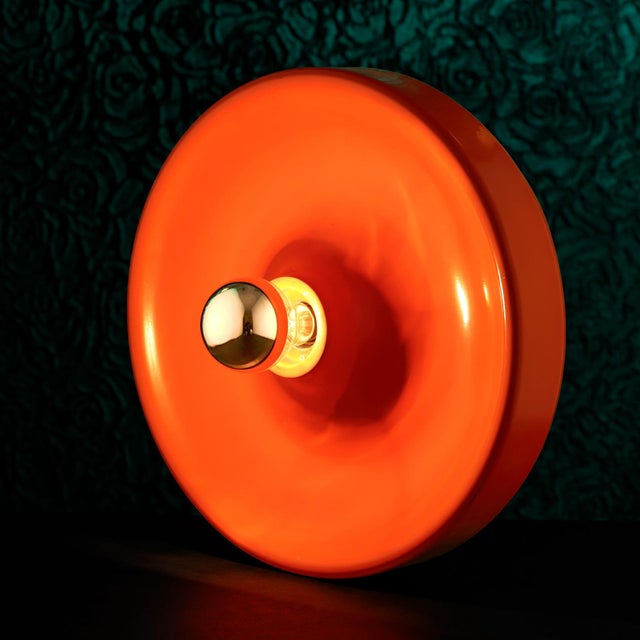 An extraordinary wall or ceiling lamp from the 1960s is offered by the renowned german lamp manufacturer holländer in...