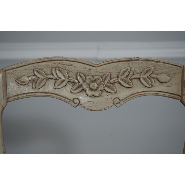 Wood Set of 4 Country French Dining Room Chairs For Sale - Image 7 of 18
