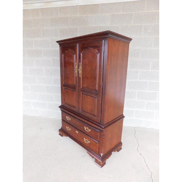 Thomasville Cherry Collection Georgian Style Fitted Interior Armoire Chest 41"w For Sale - Image 9 of 13