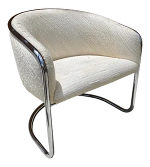 Thonet Club Tub Chrome Cantilever Lounge Chair Anton Lorenz for Thonet