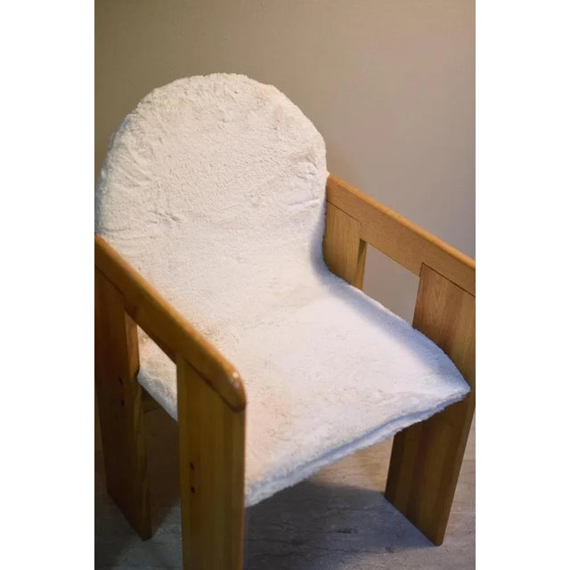 1980s Set of Side Chairs with Armrests in the style of the Dialogo Model by Afra and Tobia Scarpa for B&b Italia, Italy, 1980s For Sale - Image 5 of 10