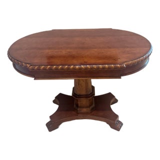 1990s Century Furniture Solid Wood Game/Card Table. Carved Details on Trim. For Sale
