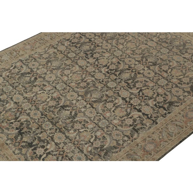 Rug & Kilim Rug & Kilim’s Herati Style Rug With Gray, Blue and Beige-Brown Floral Patterns For Sale - Image 4 of 8